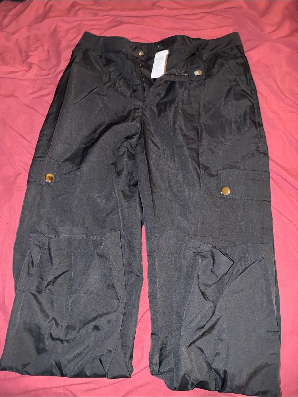 SHEIN Black Boot Cut Cargo Pants